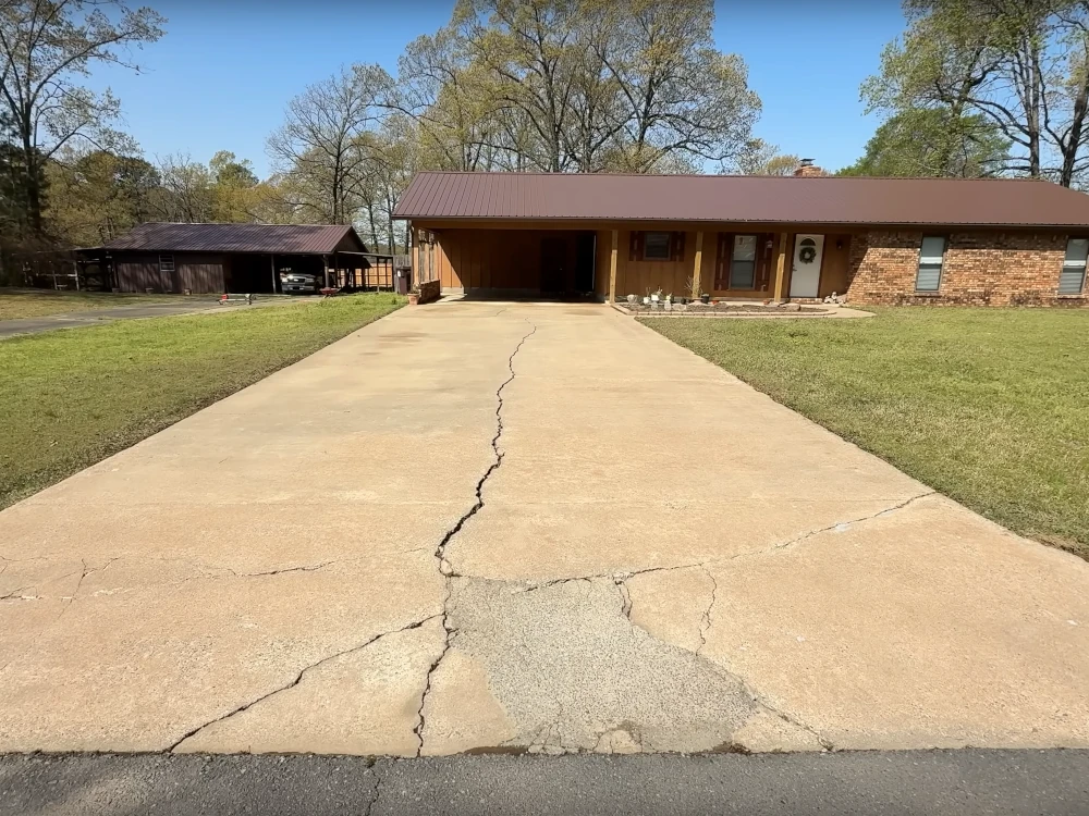 After pressure washing